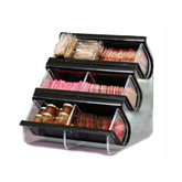 Rosseto EZ-Organizer 6-Compartment Black Acrylic Double Unit Organiser
